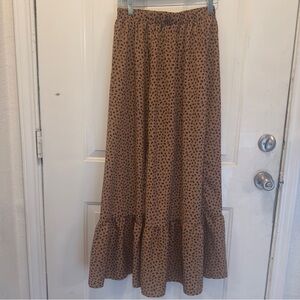 Leopard Print Maxi Skirt